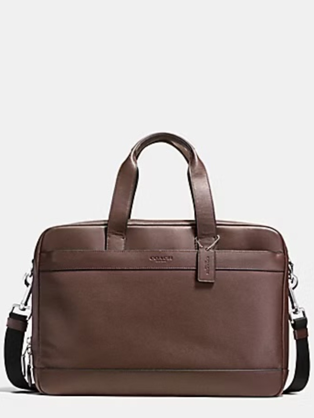 NWT Coach Hamilton Commuter Bag in Smooth Leather Mahogany Brown F54804